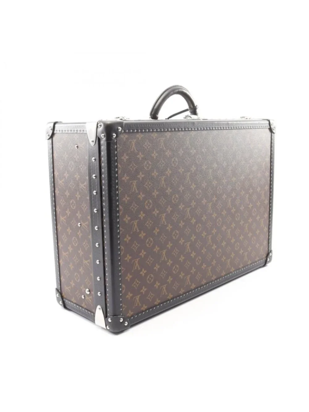 Louis Vuitton Suitcase Alzer 60 Monogram Macassar Canvas Leather Travel Bag